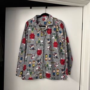Peanuts women’s flannel Christmas pajamas, size large